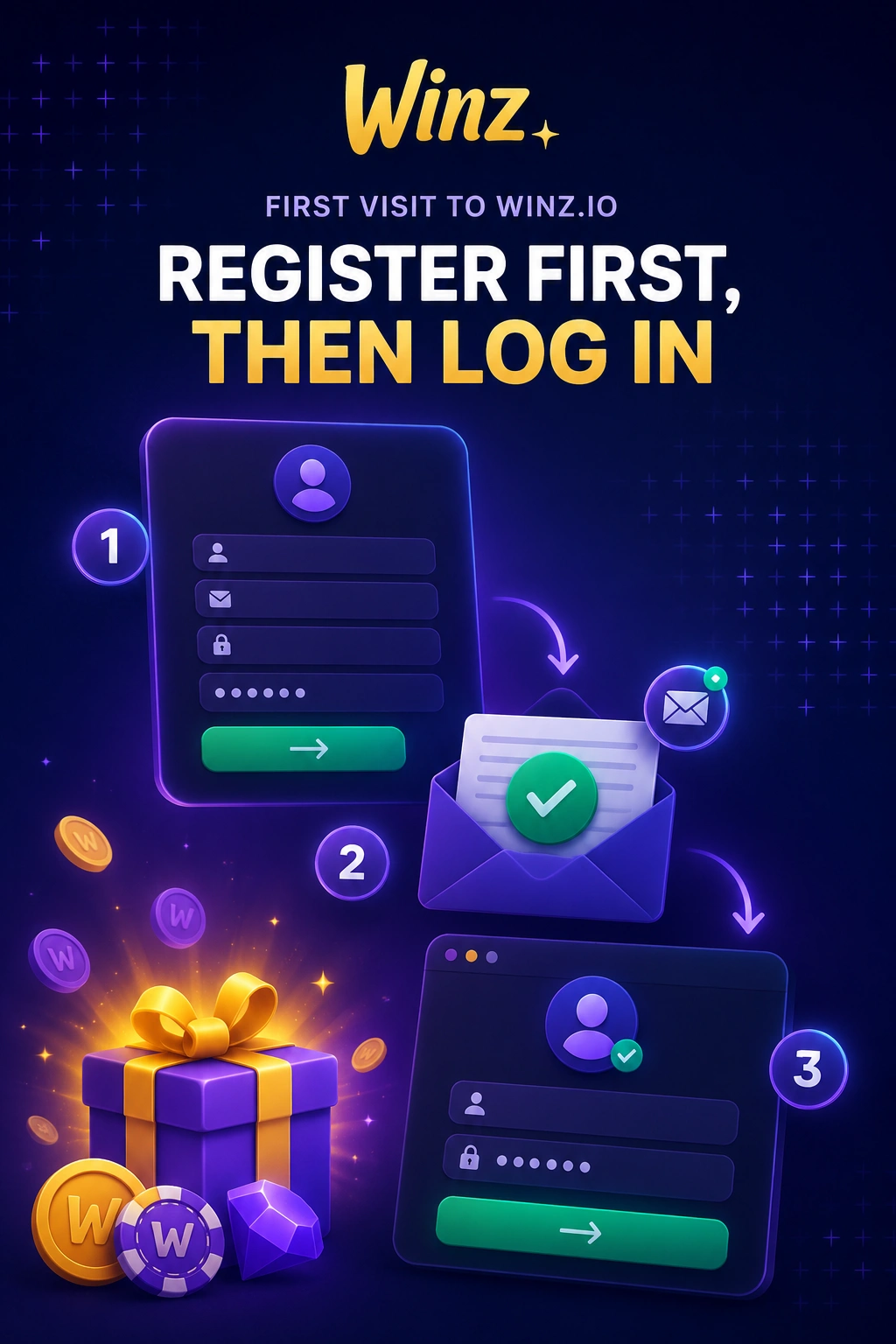 First registration step for account creation