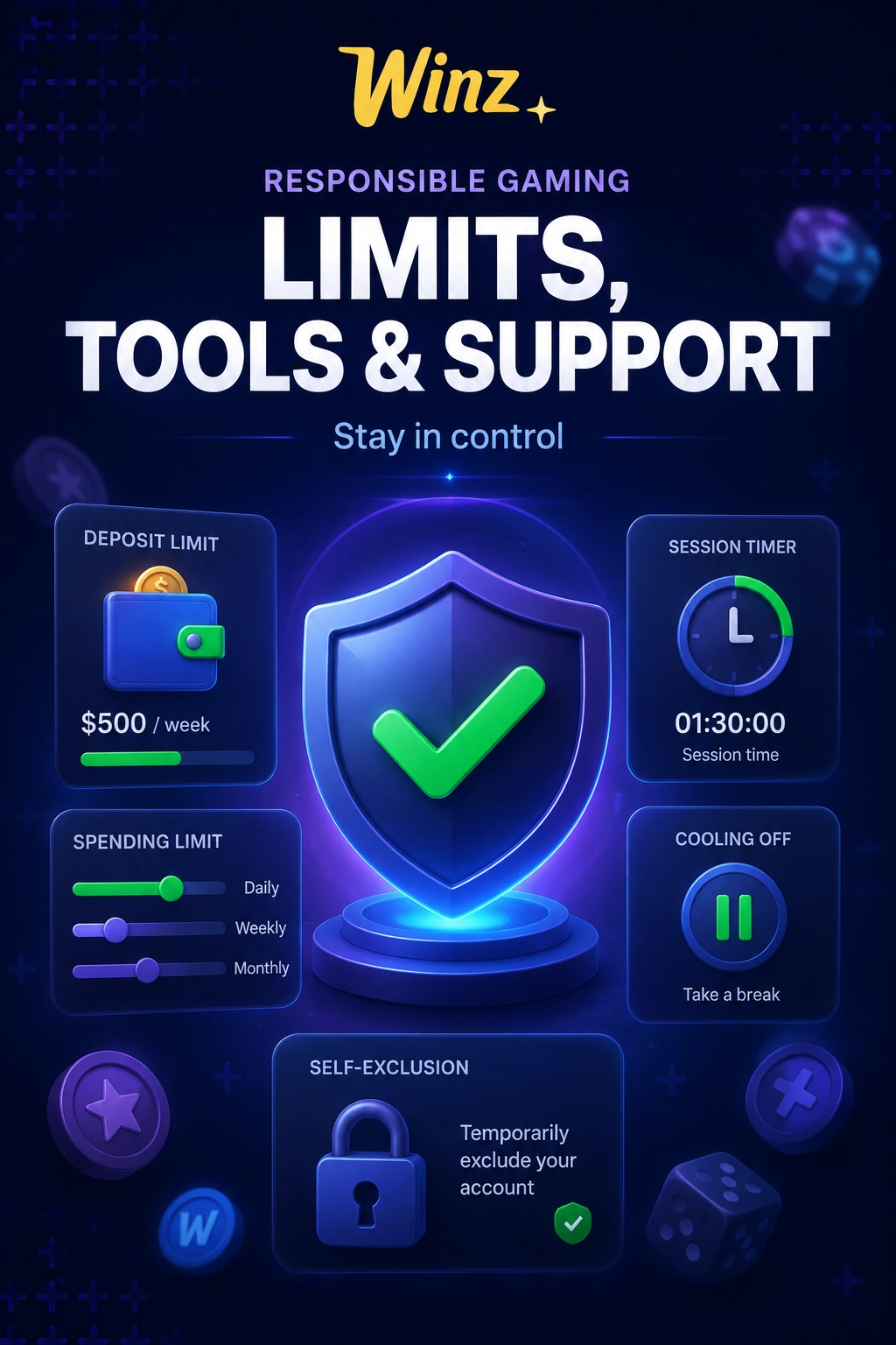 Responsible gaming information banner